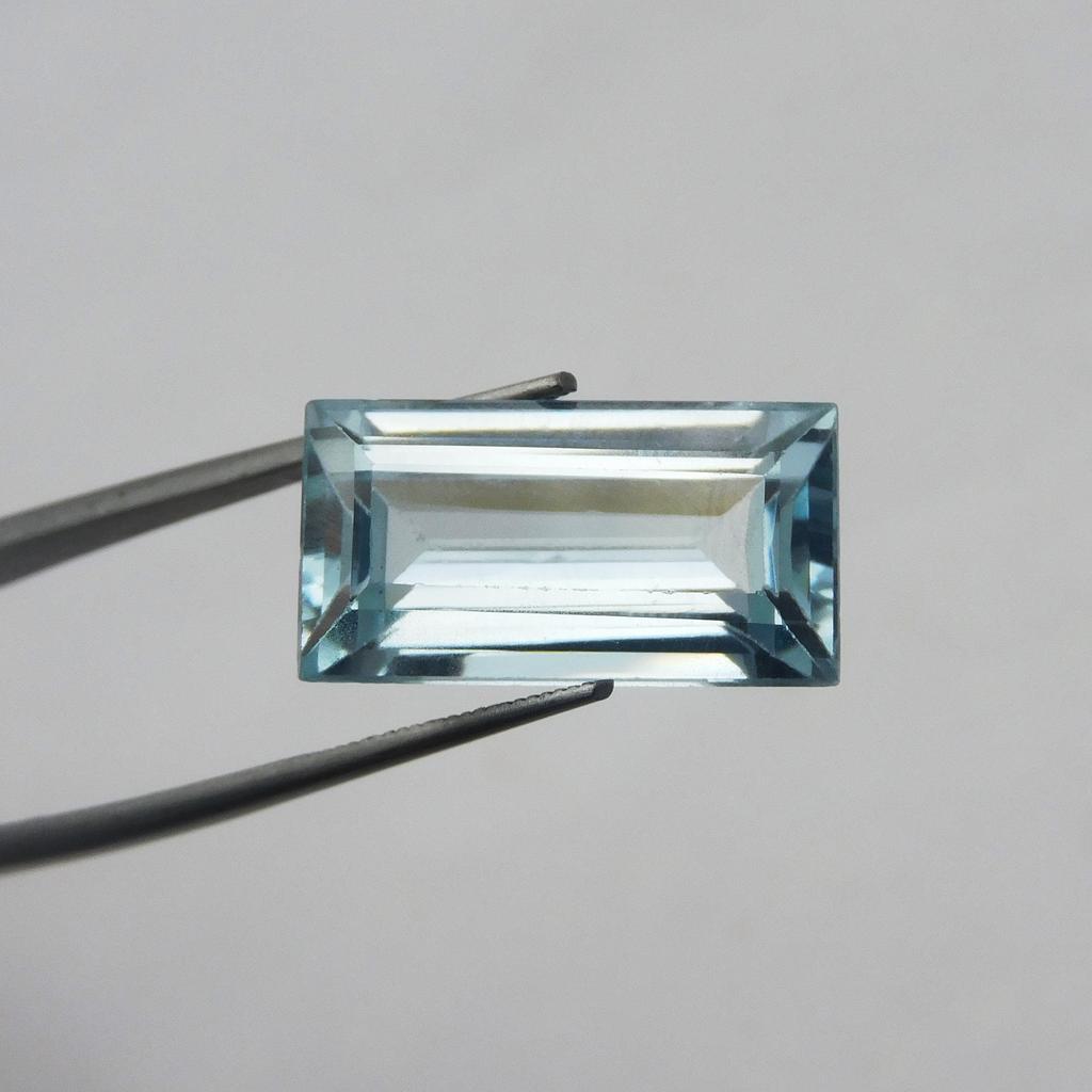 17.40 Ct Natural Baguette Cut Loose Gemstone A++ Blue Aquamarine