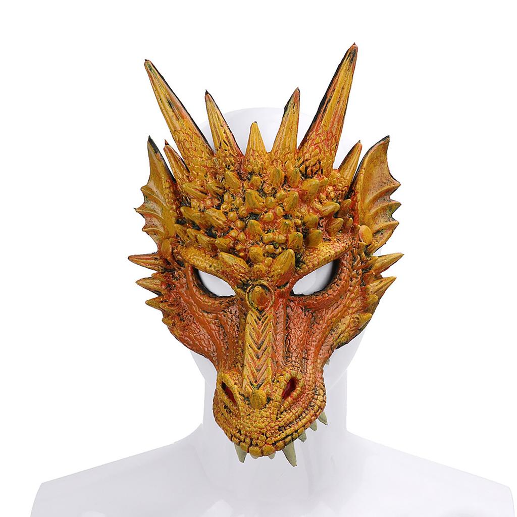 4D Dragon Mask Half Face Mask ,Halloween Costume Party Cosplay Party Decoration