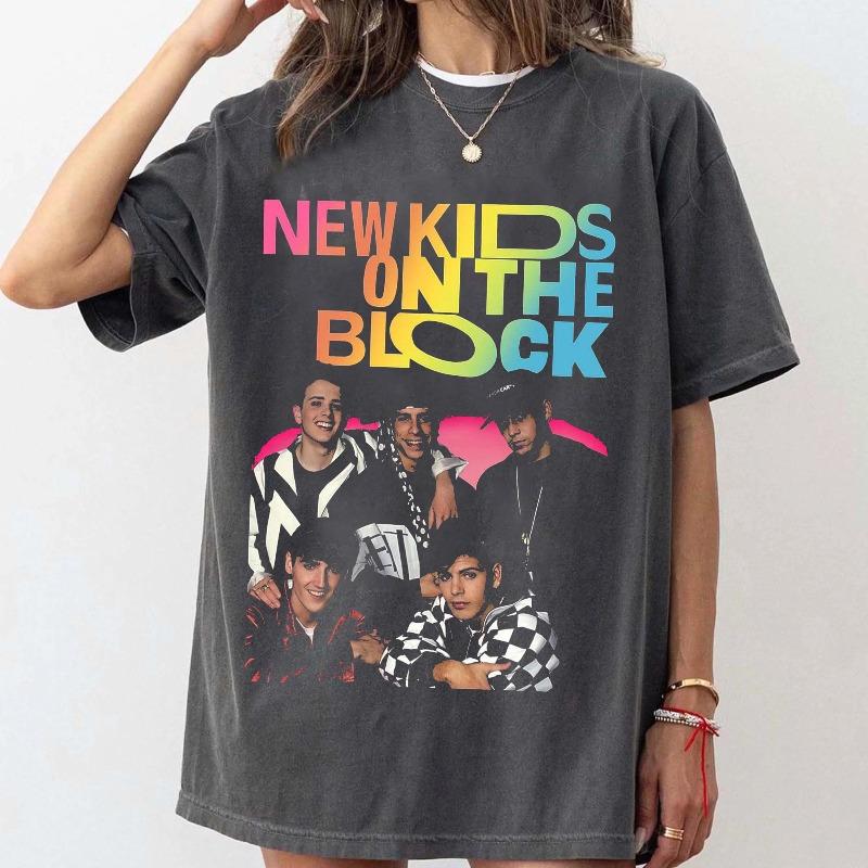 NKOTB Vintage Shirt, New Kids On The Block T-shirt,Classic Rock Concert Tee Summer unisex Polyester T-shirt Top