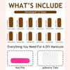 24PCS Nude Pink Long Fake Nails with Bowknot Easy Effortless Application to Nails for Hot Girl Dress Matching