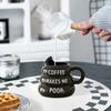 Poop-Shaped Coffee Mug for Coffee Lovers 350ml Hilarious Bathroom Cup Resin Quirky Morning Cup Funny Gag Gifts for Friends