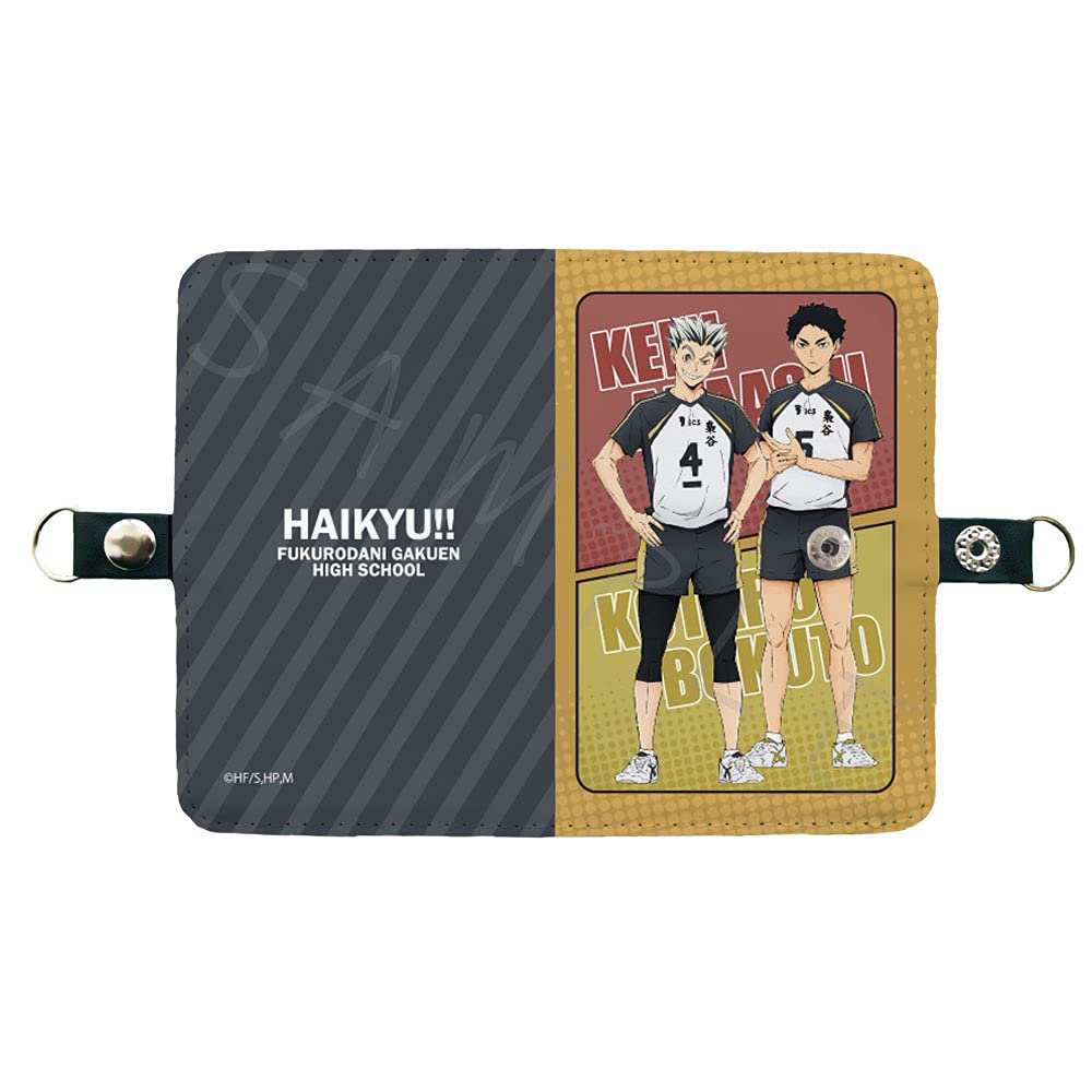 SYNC INNOVATION Haikyu!! C Fukurodani Academy Bifold Card Case, 113mm H x 148mm W, Synthetic Leather, SYNC-HKWCC-C