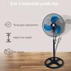Fan Portable 18 Inch Pedestal Fan 3-Speed Pedestal Fan Adjustable Height Standing Floor Fan for Living Room, Bedroom, Kitchen