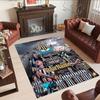 Newcastle 10 Customizable Name Carpet Design for Game Room Entryway Dormitory Living Rooms Anti-slip Rug Decorate Offices
