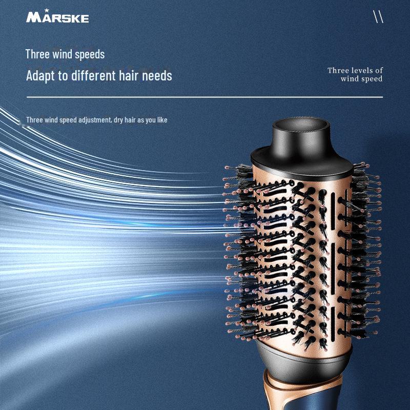 Фен двойного назначения и расческа для укладки волос: Трансграничный горячий воздух, завивка и выпрямление, уход за пушистыми волосами
