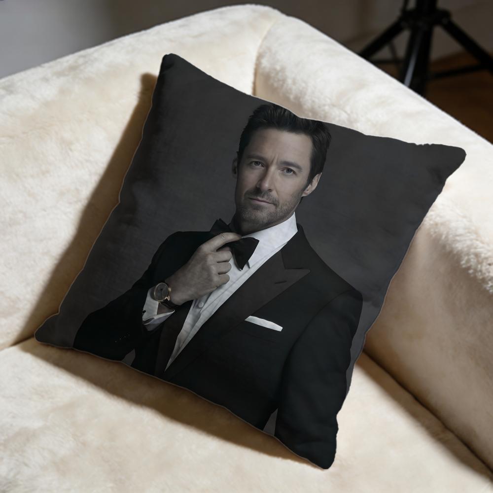 Popular HHugh Jackmanful Cushion Cover Soft Decorative Pillow Case Suitable for Bedroom Sofa Car Travel Use