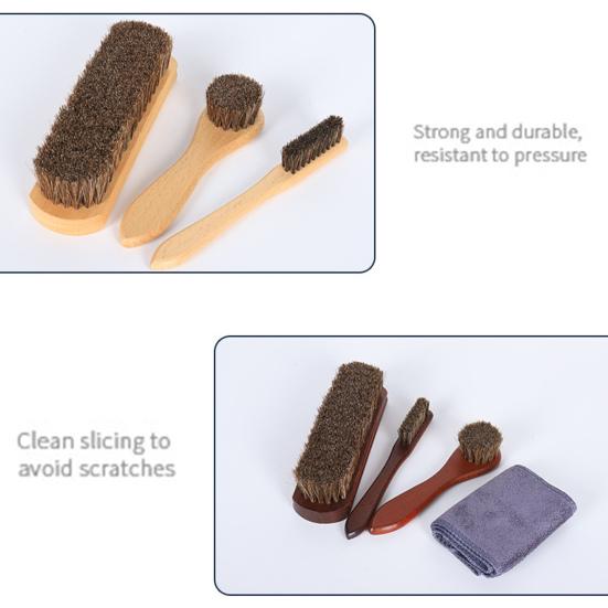 Щетка для обуви Эргономичная ручка Щетки для чистки обуви Уход за кожаной обувью