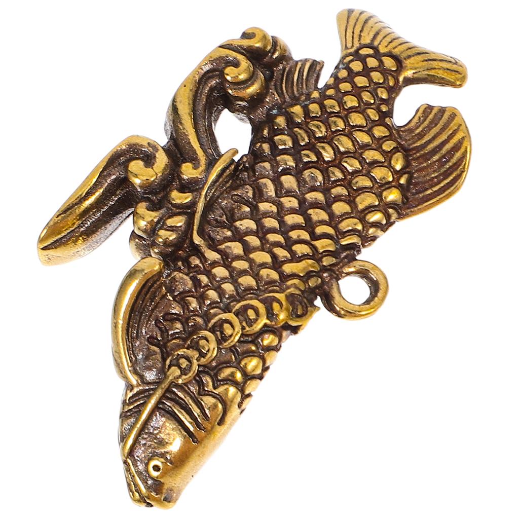 Латунный карп Декор для настольных статуй Tablescape Vintage Fish Изысканные украшения для дома