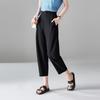 Semi elastic waist casual harem pants for women in 2026 summer, thin, fashionable, loose, versatile, slimming casual pants