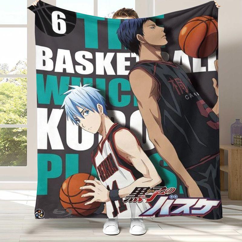 Мультяшное фланелевое одеяло из аниме Kuroko's Basketball, Ультрамягкое теплое плюшевое покрывало для дома, спальни, кровати, дивана, офиса, кемпинга, подарок
