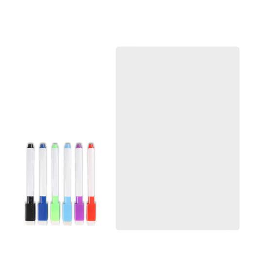 Магнитный планировщик еды, набор досок на холодильник с 6 маркерами, четкий еженедельный календарь, список дел, список покупок, напоминание