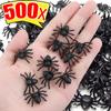 50/500PCS Small Fake Black Spiders Halloween Decoration Horror Spider DIY Party Haunted House Prop Lifelike Insects Tricky Toys