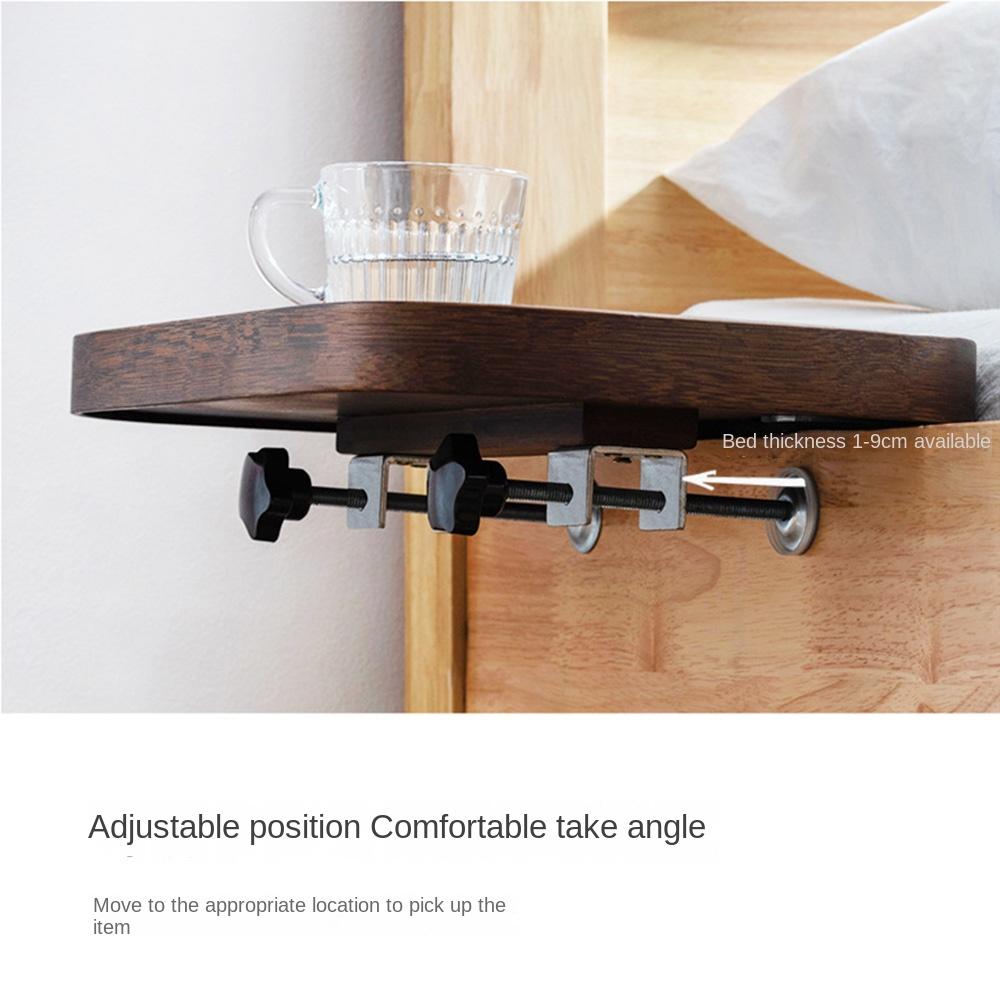 Нескользящая бамбуковая прикроватная полка с подстаканником, небольшой прикроватный столик, подвесной держатель для хранения вещей, двухъярусная кровать