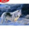 Full Square Round Diamond Painting Wolf Cross Stitch 5D DIY Diamond Embroidery Animal Needlework Snow Handmade Gift
