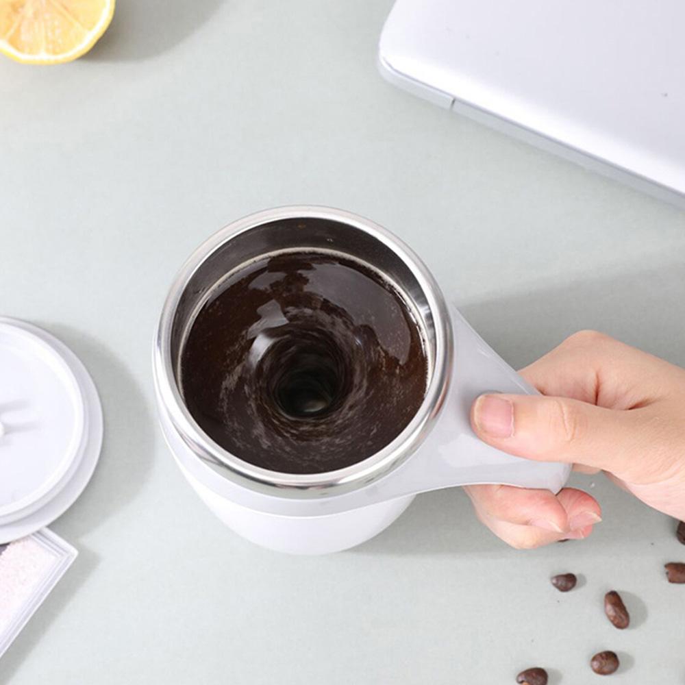 380ml Automatic Self Stirring Mug Coffee Milk Fruits Mixing Cup Electric Stainless Steel Lazy Rotating Mug Magnetic Stirring Cup.