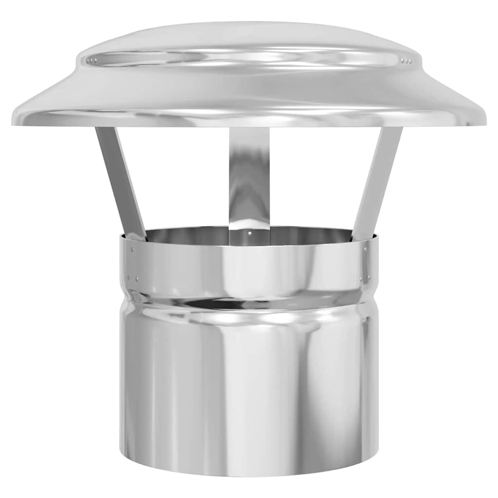 Chimney Rain Cover Silver 20 x 20 x 18 cm Stainless Steel