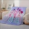 KPop Demon Hunters Huntrix KPop Blanket Rumi Mira Zoey Cozy Plush Fleece Blanket Kpop Fun Gift Cozy Demon Hunters Blanket Anime