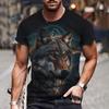 Футболка с волком и 3d цифровым животным принтом, графический camisa hombre, повседневные футболки с короткими рукавами, удобные пуловеры, топы, мужская одежда
