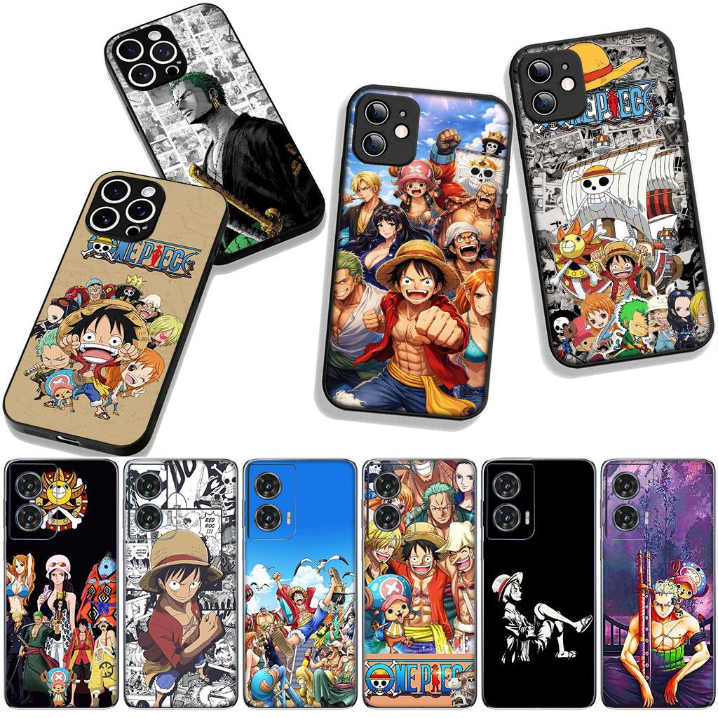 Мультяшный Чехол One Roronoa Zoro Luffy Piece для Motorola Moto G54 G05 G24 G55 G75 G85 G15 G57 G86 Power Edge 50 30 Fusion neo Pro