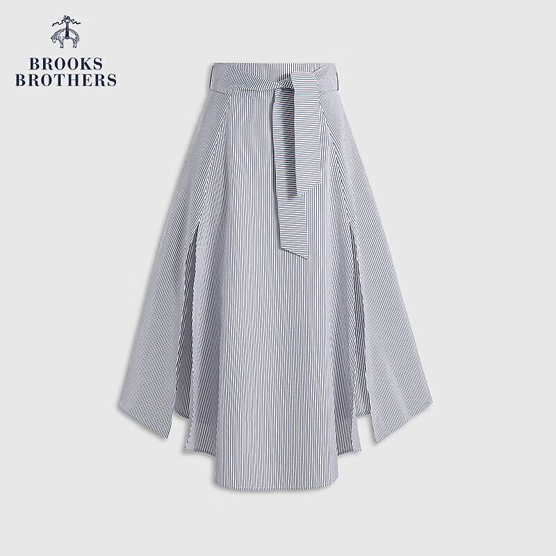 Женская летняя юбка Brooks Brothers в полоску из сирсакера, А-силуэта