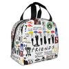 Custom TV Show Friends Symbol Insulated Lunch Tote Bag for Women Resuable Thermal Cooler Bento Box School