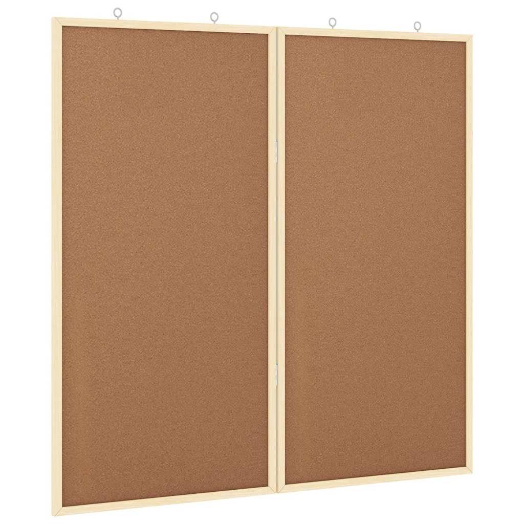 Info Board Brown 80 x 80 x 1.4 cm Solid Pine Wood