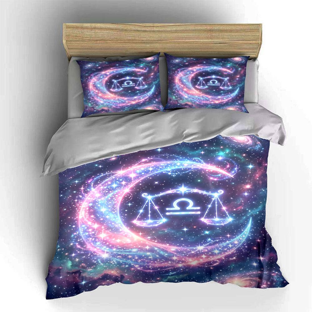 Libra Galaxy Bedding Set Bedding Duvet Cover Set Duvet Cover Pillowcases (1 * Duvet Cover 2 * Pillowcases, without duvet insert)