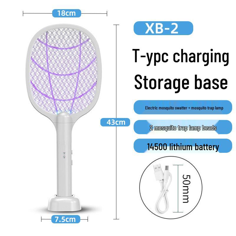 Перезаряжаемая складная электрическая мухобойка от комаров и мух с мощным литиевым аккумулятором