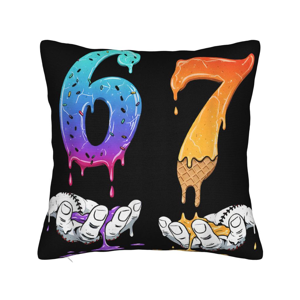 Pillow Case I was 6 Now Im 7 Six Seven 7 Years Old 67 Birthday Brainrot Pillow Cover For Chair Sofa Home Decor Cute Pillowcases