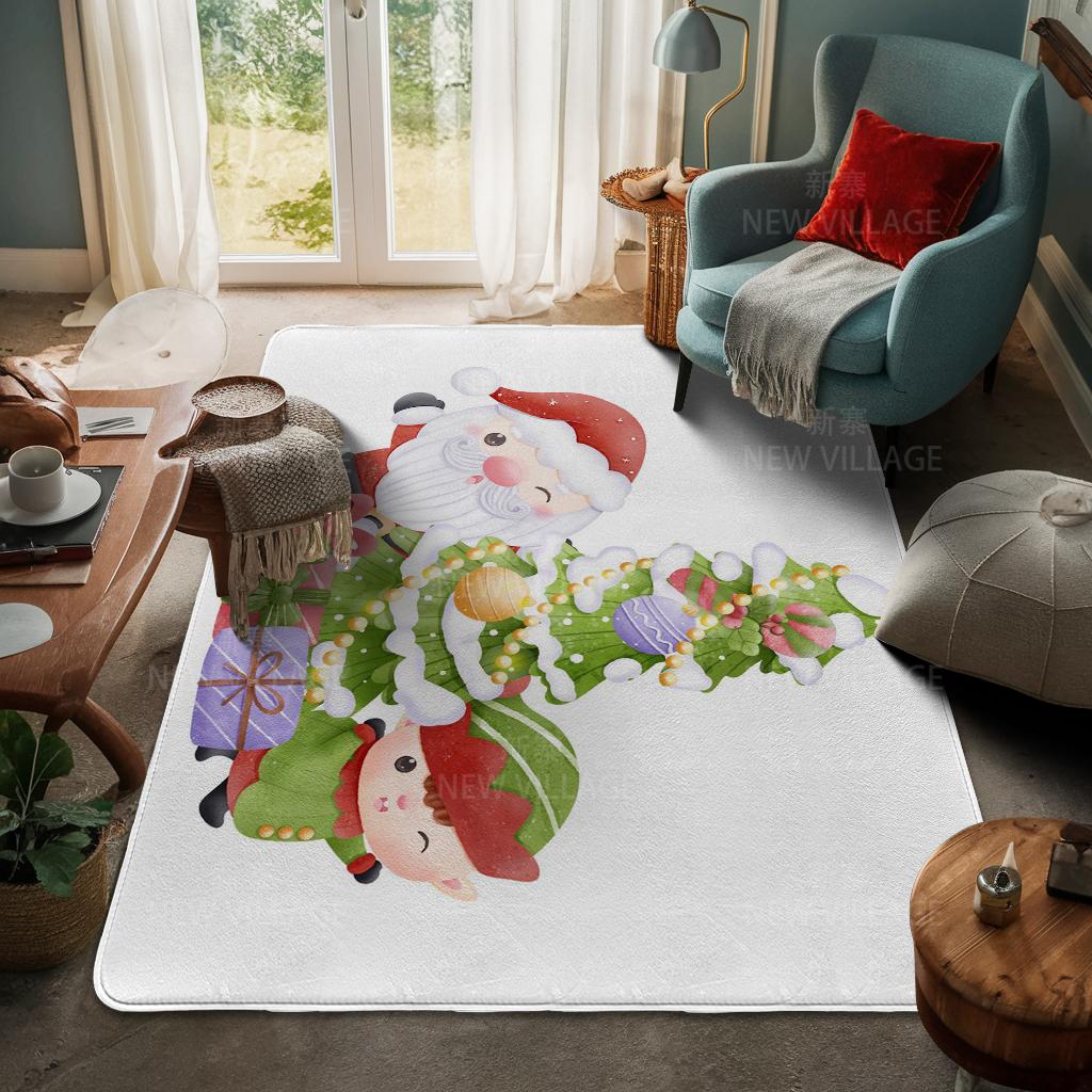 Ковер у входа в дом Домашний коврик у двери Гостиная Ванная Комната Ноги ванная комната Нескользящие коврики с водопоглощением для ванной Счастливого Рождества зима