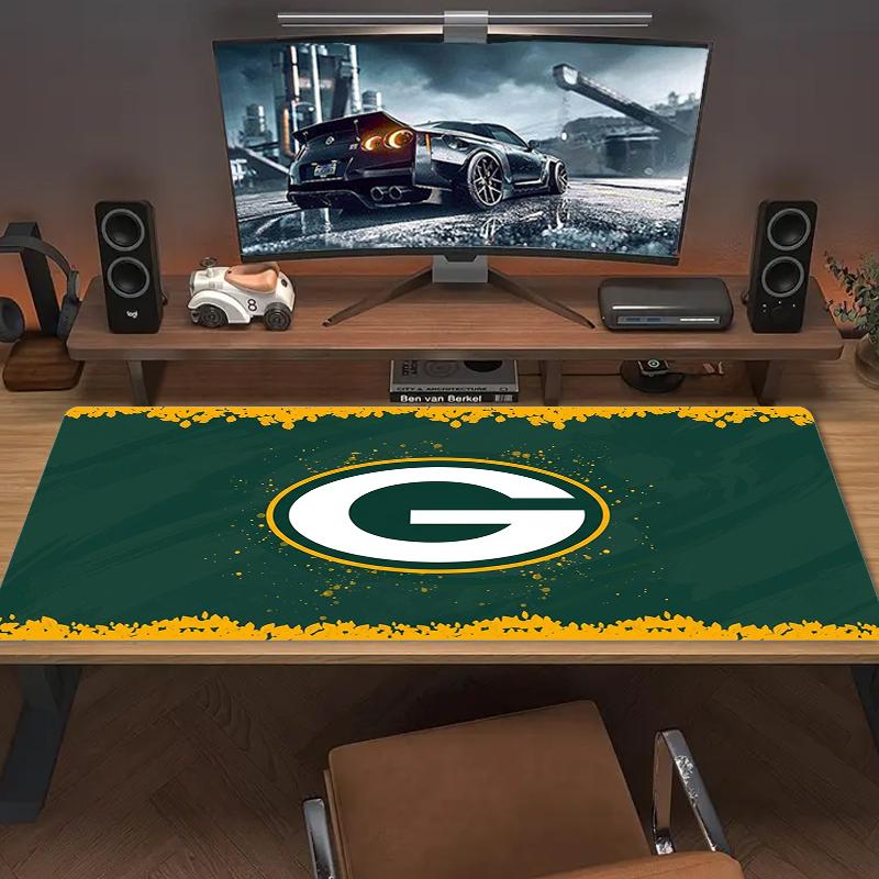 Green Bay Packers Mouse Pad Large Gaming Table Cushion Nonslip Laptop Tablet Big Mousepad Xxl Mat Mini Pc Playmat With Lock Edge