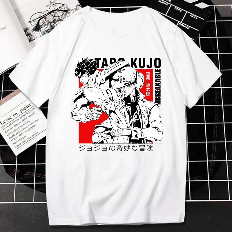 Горячая футболка Jojo Bizarre Adventure Anime для мужчин с крутым принтом Harajuku Japan Manga Streetwear унисекс футболка Camisetas Fshion Tee Top