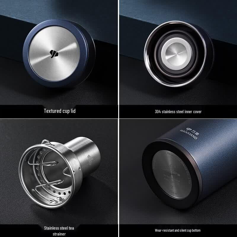WANXIANG Insulated Stainless Steel Tea Cup with Filter