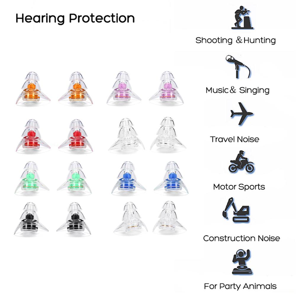 2pcs Noise Cancelling Musicsafe Ear Plugs Hearing Protection Concerts Sleeping