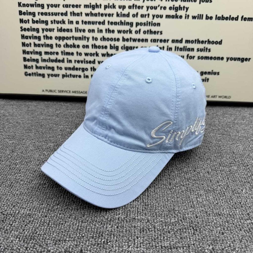 Summer thin letter embroidered baseball cap women's soft top cap breathable versatile outdoor sunshade small hat
