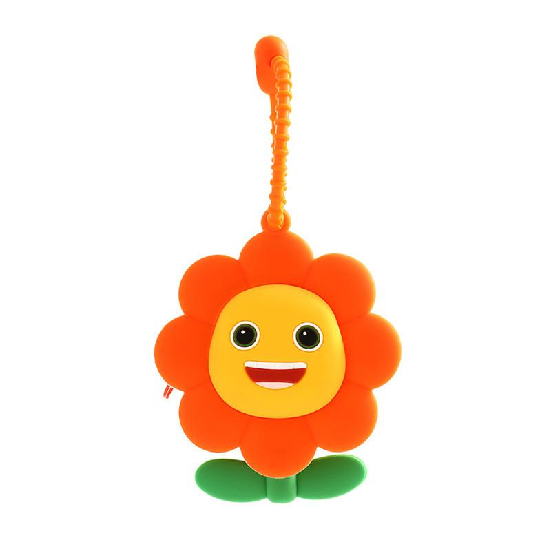 Забавный брелок-кошелек в виде подсолнуха Очаровательный силиконовый аксессуар для ключей Для пар