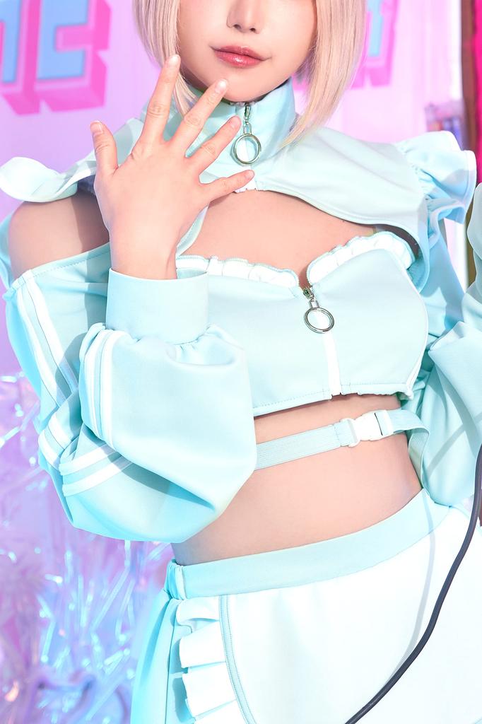 Clearstone SugarWhip Cosplay Halloween Cat Ear Jersey Maid Blue Women's