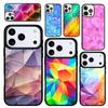 Чехол Case для iPhone 17 Air 16 Pro Max 15 Plus 11 13 Mini 14 12 Задняя крышка телефона Геометрический Абстрактный Кристалл
