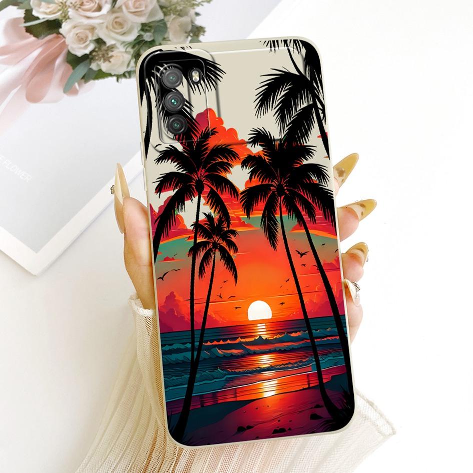 For Xiaomi Poco M3 Case Cute Cat Cartoon Phone Cover Soft Liquid Silicone Shockproof Bumper For Xiaomi Poco M3 M 3 PocoM3 Fundas