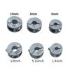 3PCS Drill Bit Stopper Collars Zinc Alloy Drilling Depth Stop Rings with Hex Wrench Open Type 6mm 8mm 10mm For Drill Bit
