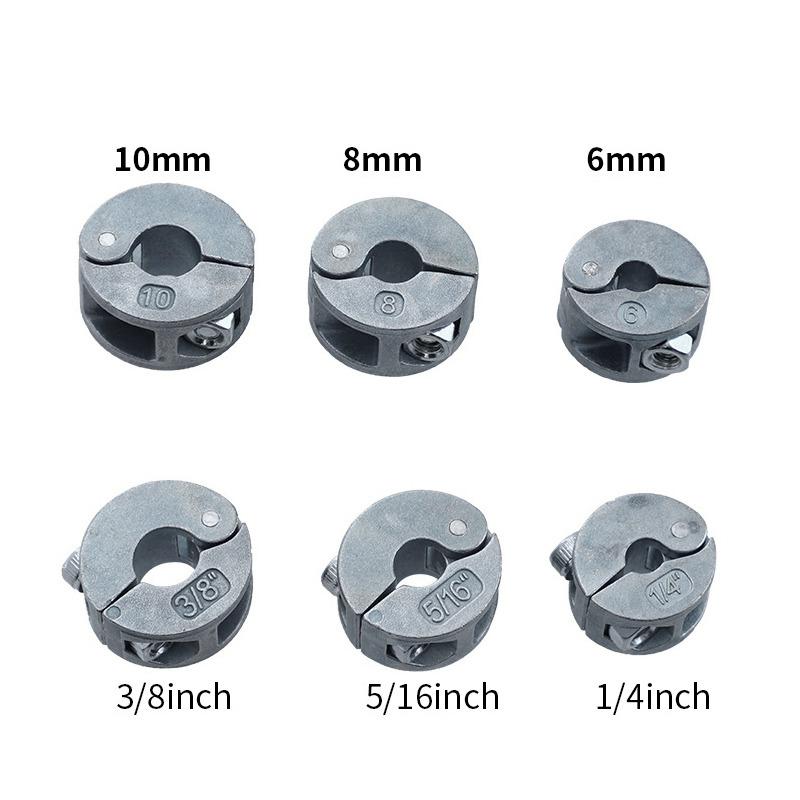 3PCS Drill Bit Stopper Collars Zinc Alloy Drilling Depth Stop Rings with Hex Wrench Open Type 6mm 8mm 10mm For Drill Bit