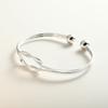 S999 Sterling Silver Concentric Knot Silver Bracelet for Women with Personalized Lines and Versatile Bracelets for Young Women As Holiday Gifts