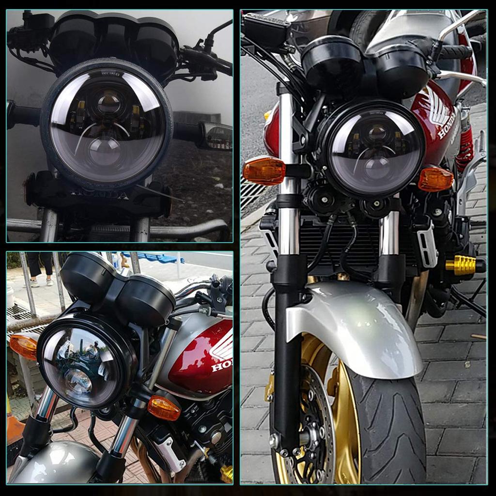 Светодиодная фара Largoods для мотоцикла, переключаемая ДХО, высокая IP67, комплект для техосмотра, 1 шт., 7 дюймов, Honda, эксклюзивная, функция Hi/Lo, белый, 6000K,