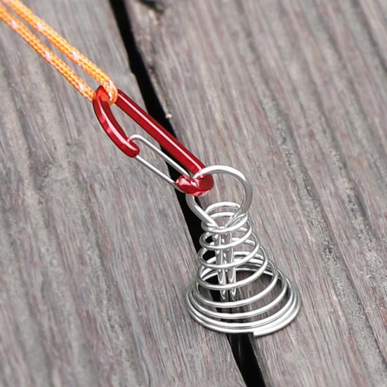 4Pcs Stainless Steel Deck Anchors Pegs Adjustable Spring Deck Anchors Deck Plank Board Gap Fixing Pegs Outdoor Camping Tent Stakes Hook Tent