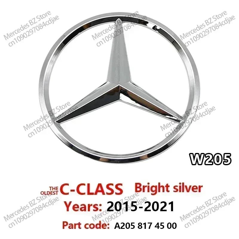 81mm ABS Car Rear Badge Sticker 3pins Snap Trunk Emblem Decal For Mercedes Benz C-class C450 C43 AMG W205 2016-2021 A2058174500