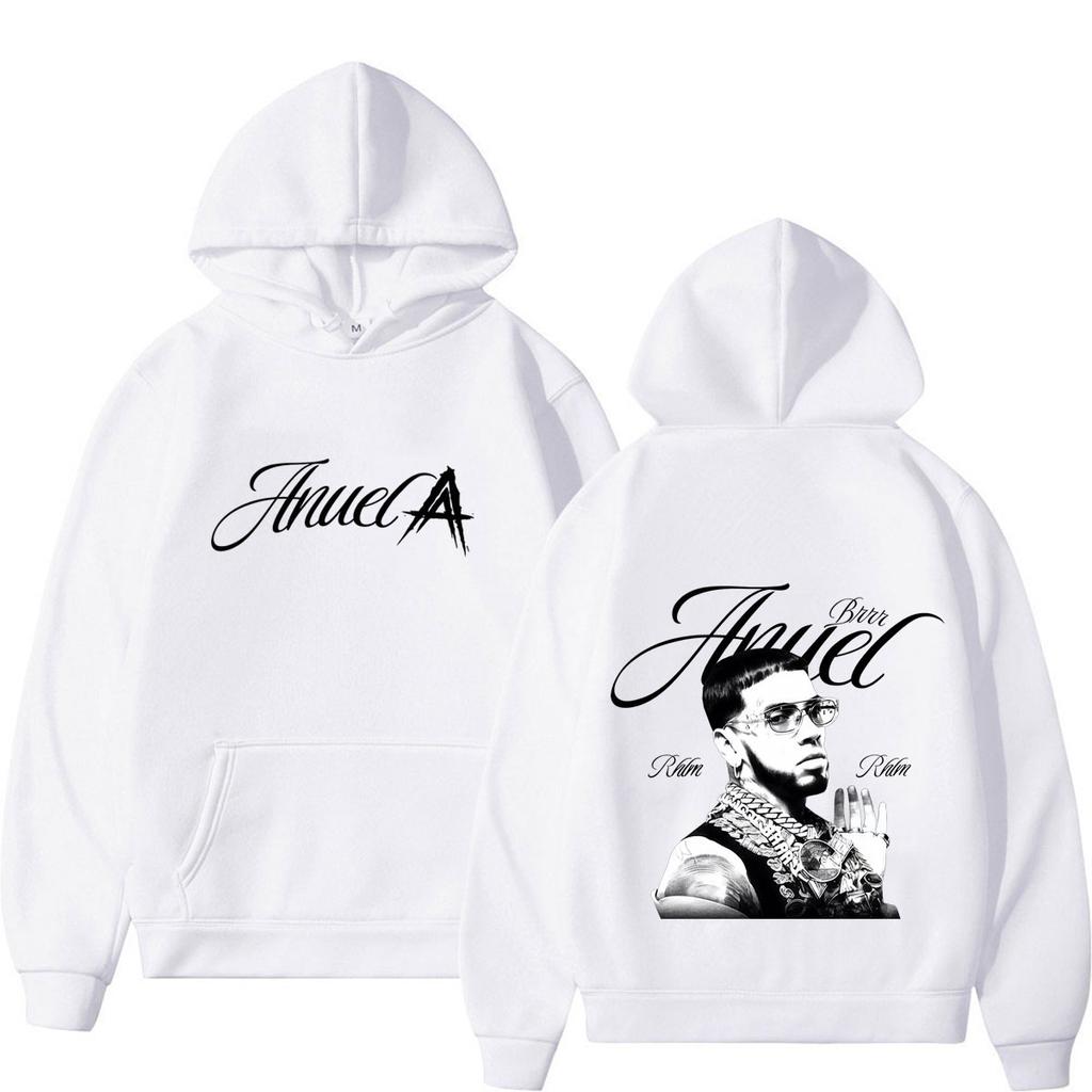 Rapper Anuel AA Tour 2026 Print Hoodie Unisex Fashion Vintage Sweatshirt Long Sleeves Loose Casual Hip-hop Harajuku Pullover