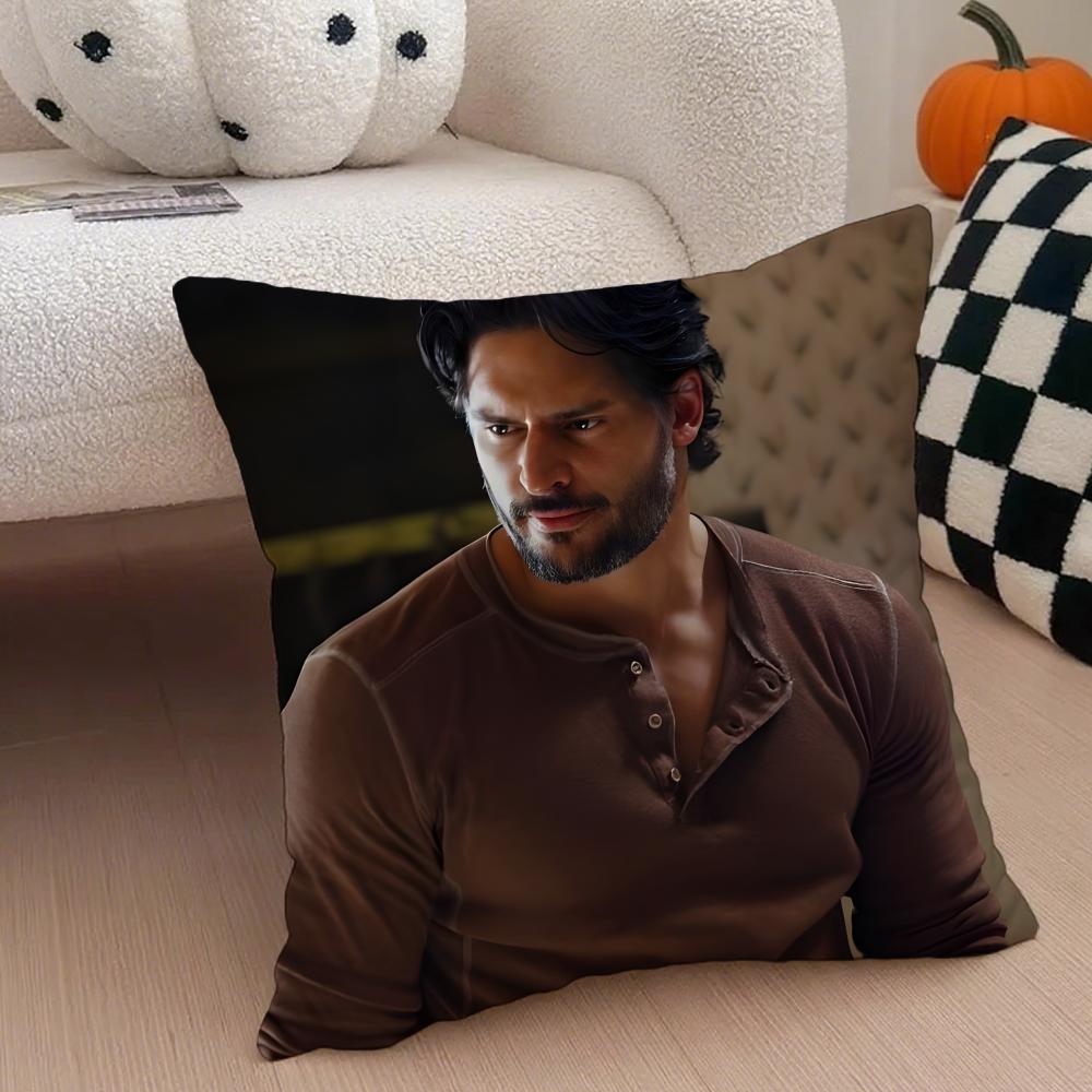JJoe Manganiello Cushion Cover Throw Pillow Cover Hidden Button Durable Polyester Chair Cushion