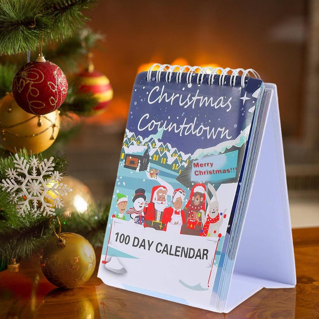 100 Day Christmas Countdown Calendar 2025 Festive Desktop Calendar Christmas Tear Off Countdown Desk Calendar