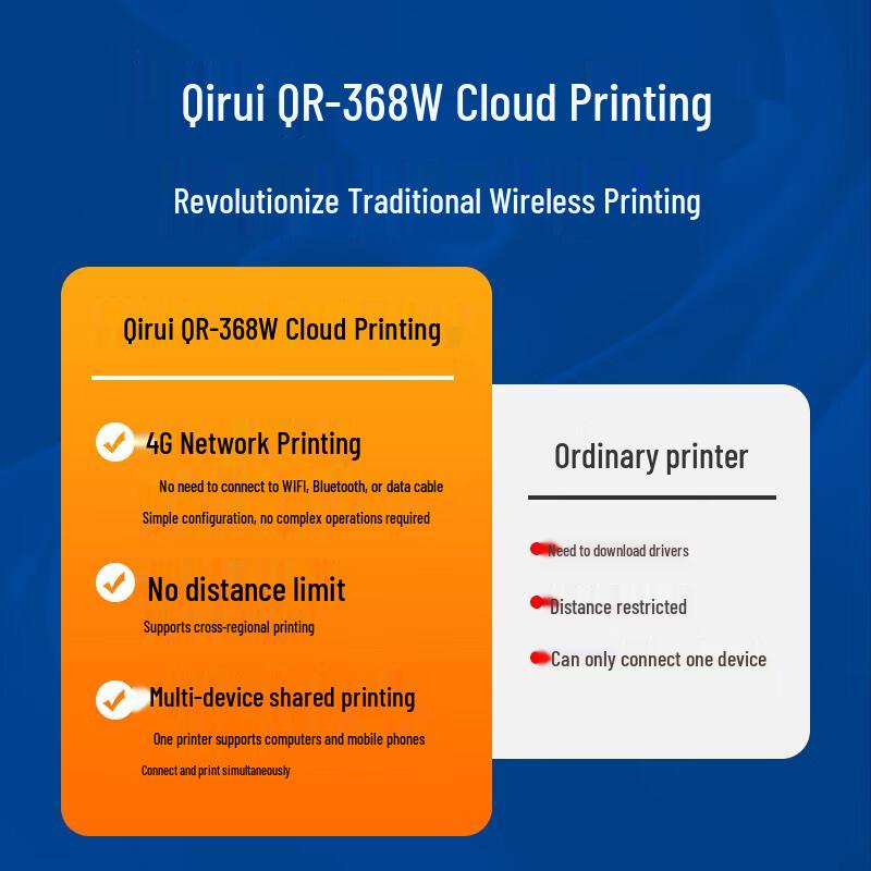 Qirui QR-368W Thermal Label Printer CN plug (adapter included)