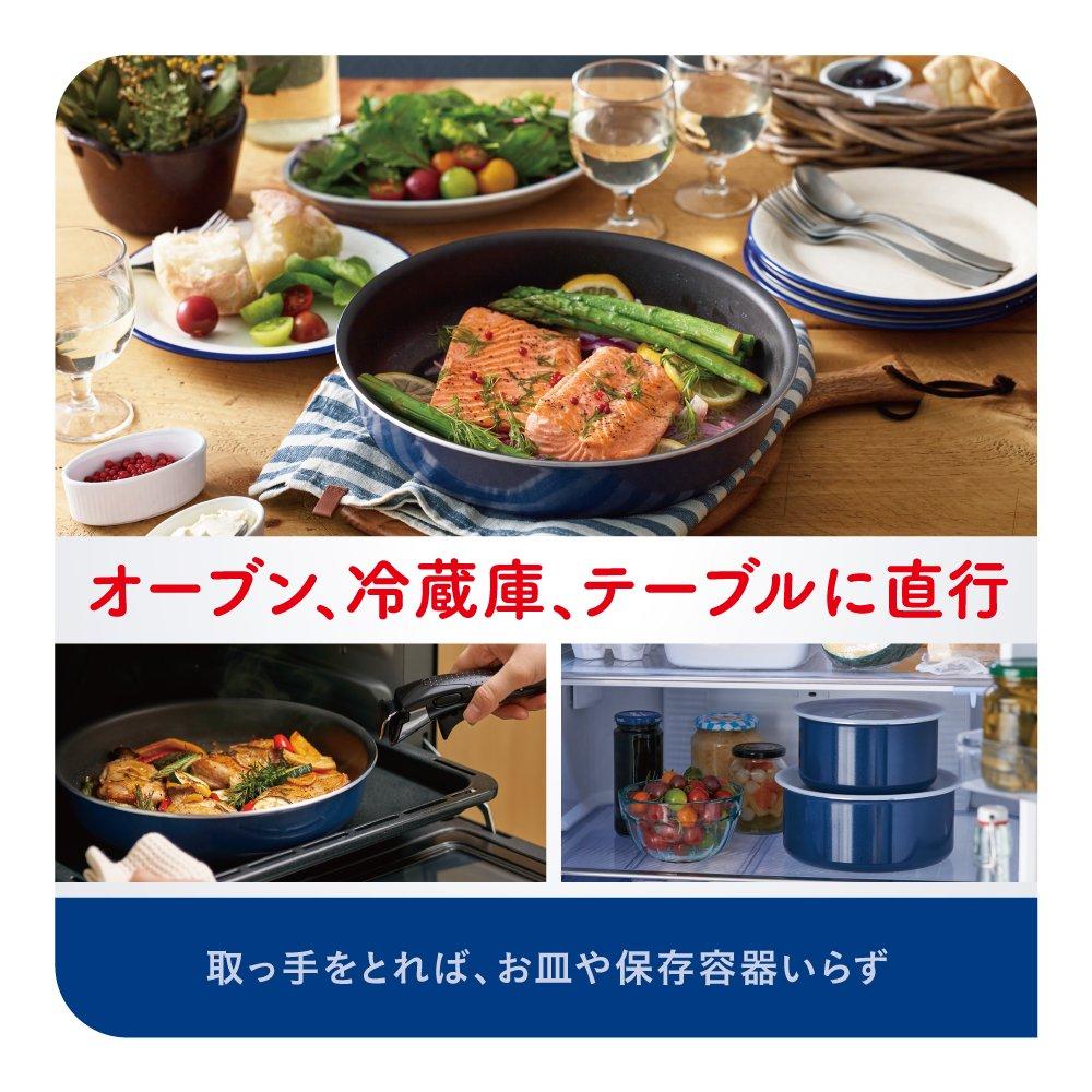 Набор из 6 предметов Tefal: кастрюля и сковорода со съемной ручкой и крышкой Ingenio Neo Gran Blue Premier Set 6 Только для газа Модель 2016 года Огонь/Плита